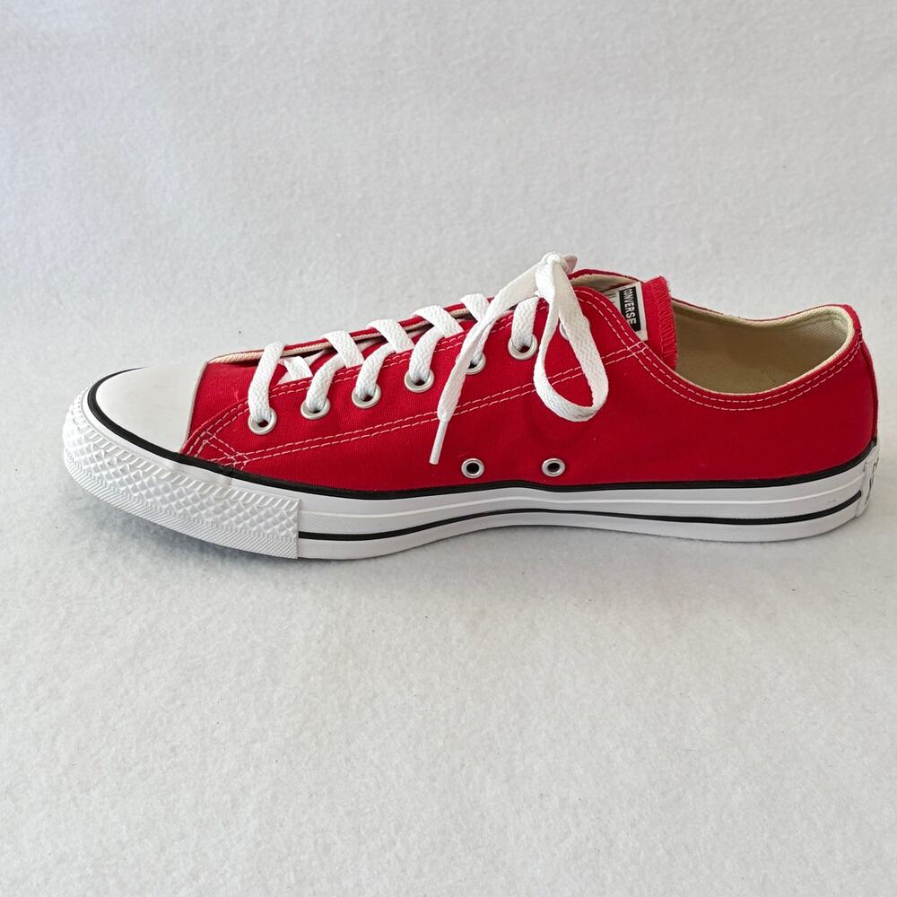 Converse All Star Sneakers Mens 12 Red White Low Top Skater Shoes Grunge Punk - Picture 3 of 8